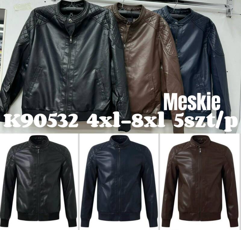 Kurtka męska skórzana Roz 4XL-8XL, 1 Kolor Paczka 5 szt